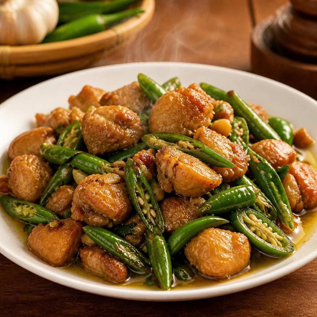 Bakmi Golek Ayam Cah Cabe Hijau